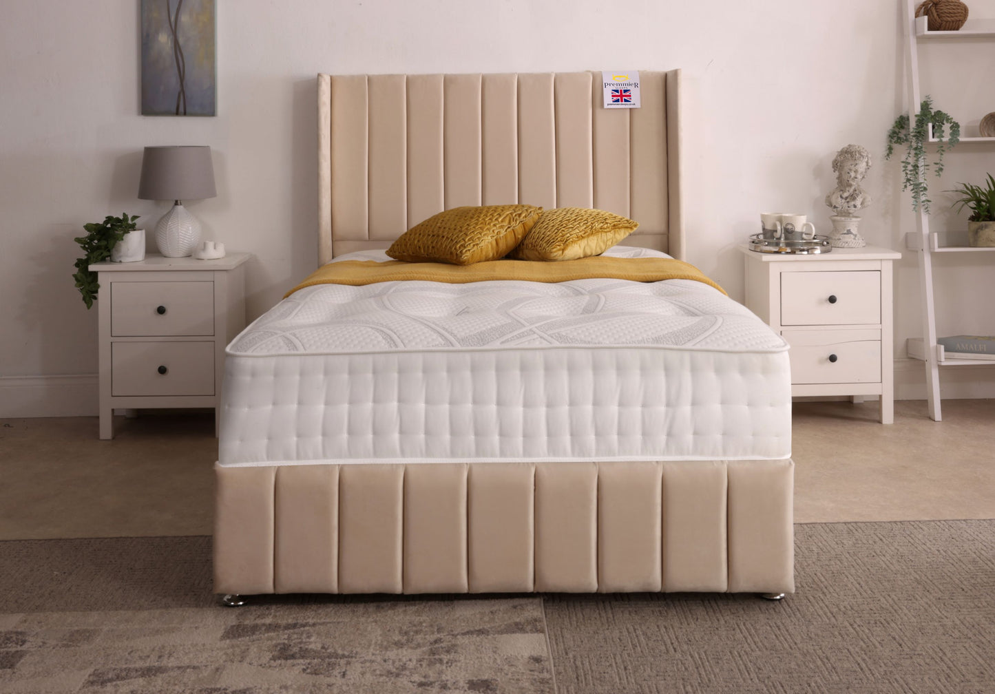 Maddison Wingback Divan Bed With Footboard