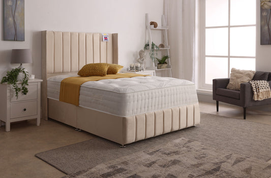 Maddison Wingback Divan Bed With Footboard