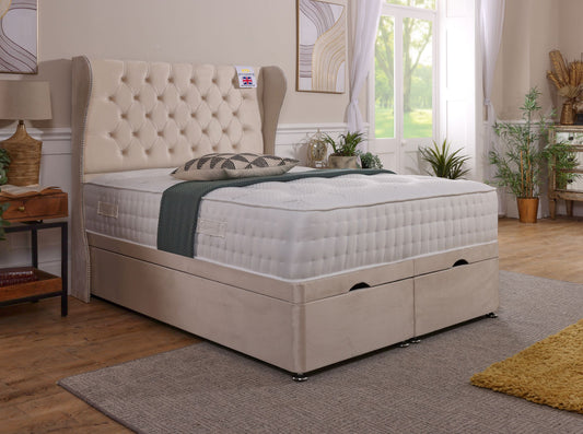 Manhattan Wingback Ottoman Bed