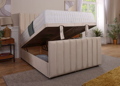 Maddiosn Wingback Ottoman Bed With Footboard