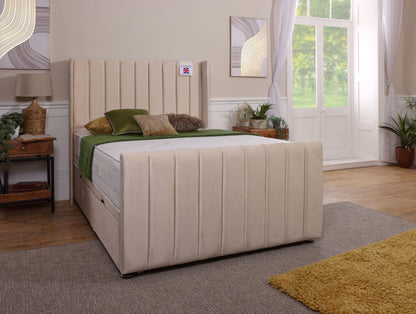 Maddiosn Wingback Ottoman Bed With Footboard