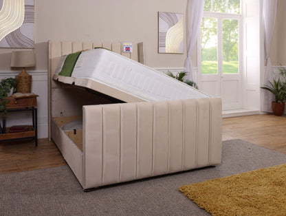Maddiosn Wingback Ottoman Bed With Footboard