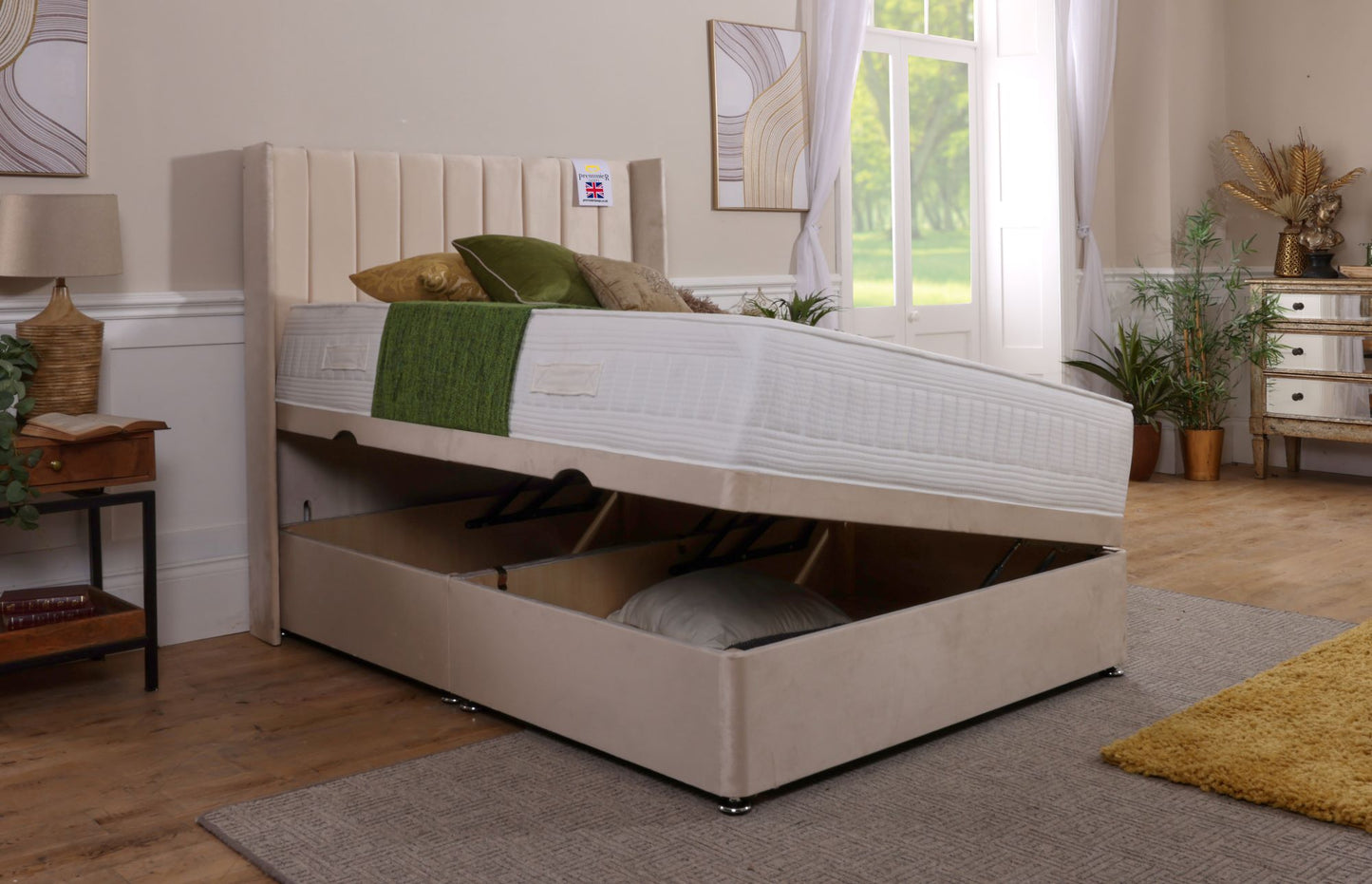 Maddison Wingback Ottoman Bed