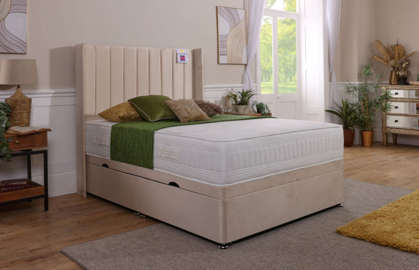 Maddison Wingback Ottoman Bed
